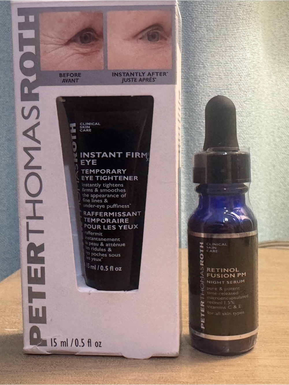 Peter Thomas Roth Eye Cream & Serum Duo - Blue and Black